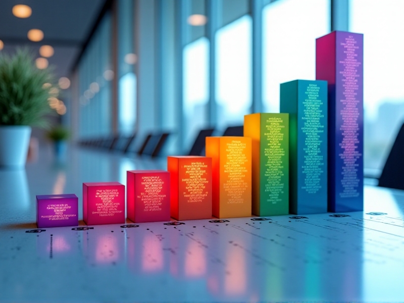 A colorful bar chart displaying productivity metrics, with clear labels showing improvements in task completion rates and time management efficiency, set against a professional background, emphasizing data-driven results.